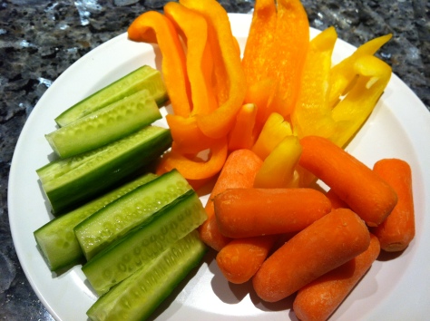 sliced veggies